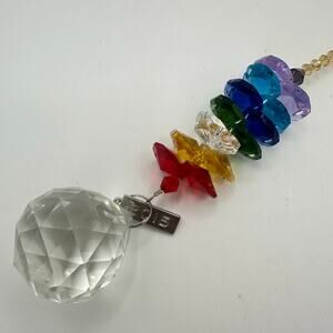 H&D rainbow multicolor faceted glass crystal beads beaded suncatcher decor